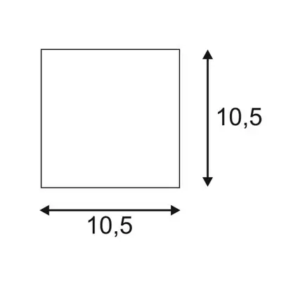Applique SLV PLASTRA CUBE, G9 42W plâtre carré IP20 blanc 