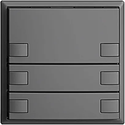 Poussoir ENC KNX 6× EDIZIOdue gris foncé RGB sans LED 