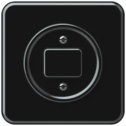 Poussoir ENC Hager origin 1CO 10A 230V 92×92mm noir 