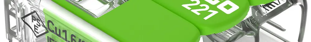 Borne de connexion WAGO Green Range 3L 0.5…6mm² avec levier vt transparent 