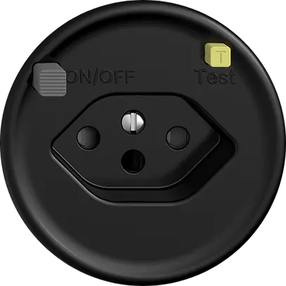 Prise ENC STANDARDdue T13 FI 30mA noir avec shutter 