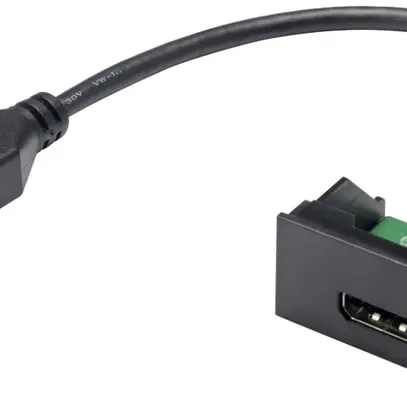 Modulo DisplayPort Cecoflex per sistema di montaggio AV, f/f, cavo, nero 