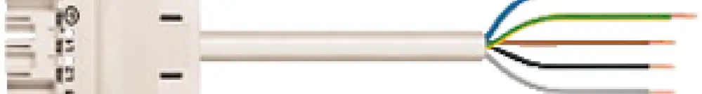 Câble de raccordement WINSTA MIDI 5×1.5mm² 16A 400V 3m cod.A fiche/libre blanc 