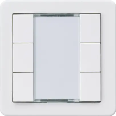 Taster Hager basico A KNX 6-fach weiss 