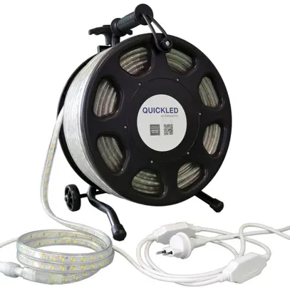 Fascia luminosa LED QUICKLED 240N IP65 240V 15W-1500lm/m 4000K 50m svolgi.2-lati 