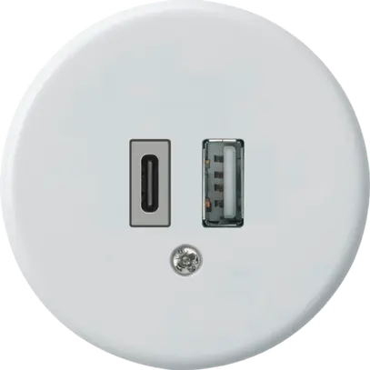 Presa di carica USB basico 18W PD 1×tipo A 1×tipo C bianco 