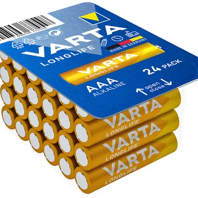 Pile alcaline VARTA Longlife AAA paquet à 24 pièces 