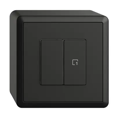 Stazione secondaria per interruttore AP 1c/2t scena WLAN Edue Wiser nero 