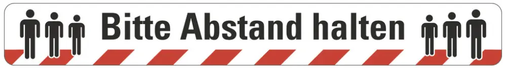 Marcatura a terra CIMCO "Bitte Abstand halten" 75×600mm 