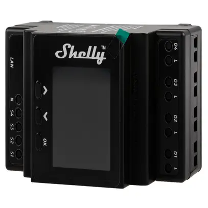 Shelly Pro LAN + WiFi-Switch 16 A 4-Kanal, Bluetooth, 3 TE 