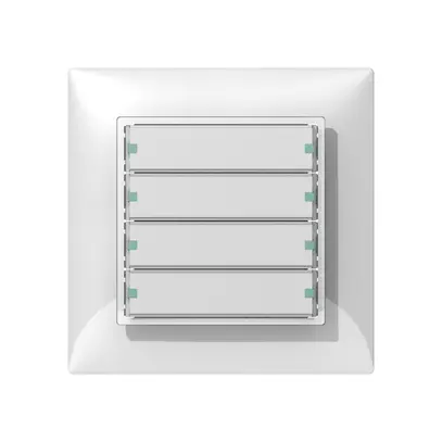 Sensore pulsante INC SIDUS KNX tipo B 4/8, bianco lucido 