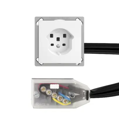 Presa INS EDIZIOdue T25 16A bianco per cavo piatto Technofil 