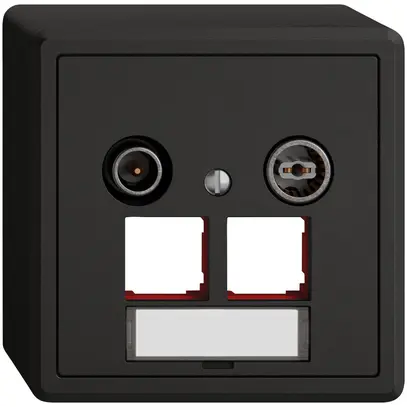 Prise multimédia AP TV-R EDIZIO.liv SNAPFIX® EASYNET p.2×RJ45 S-One 15dB no 