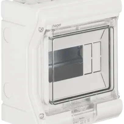 Distributeur AP Hager vector 1-rangée 6UM IP54/IP65 165×190×113mm 