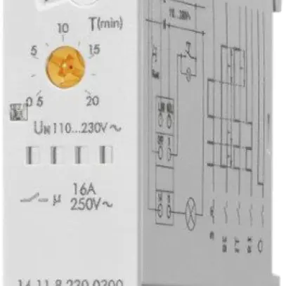 Minuterie AMD Finder 14.11, 1F libre de potentiel 16A/230VAC 0.5…20min, 1UM 