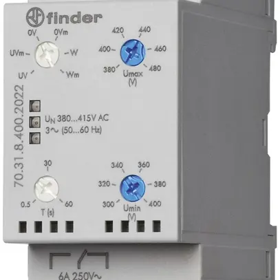 Relais surveillance réseau AMD 3L 380…415VAC 1C 6A 