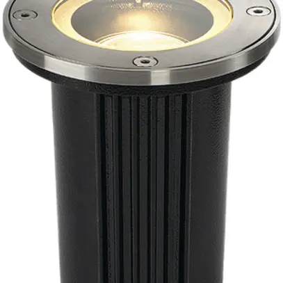 Luminaire de sol INC SLV DASAR EXACT, GU10 35W rond IP67 acier fin 