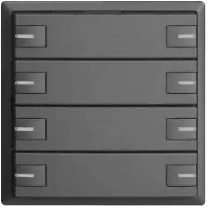 Poussoir KNX RGB EDUE, 250mW, a.LED RGB, 8×poussoir, comm.1×touche, grf 