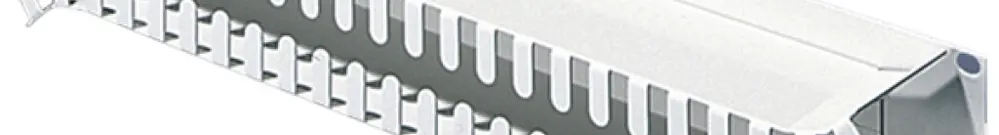 Pannello di passaggio cavi Rittal DK 7269.135 19" metallo 2UA grigio 
