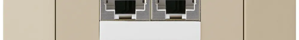 Boîte ENC kallysto.trend 2×RJ45s beige parallèle 