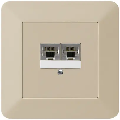 Boîte ENC kallysto.trend 2×RJ45s beige parallèle 
