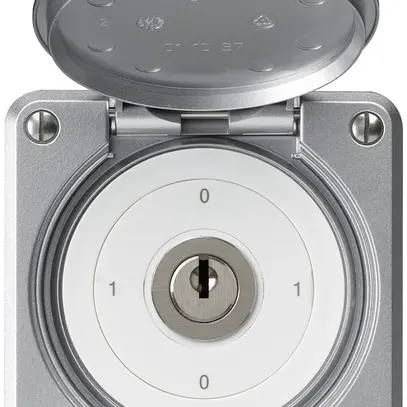 Interruttore a chiave INC robusto IP55 con copertura S0/1P alluminio 