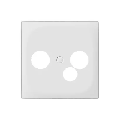 Plaque frontale SIDUS pour boîte TV-R-données blanc 