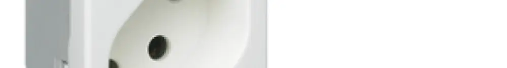 Prise INC FLF 4×type 13 L1 blanc pour câble plat Ecobus power 