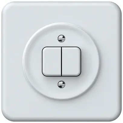 Interrupteur à poussoir ENC origin sch 1 (3+3) 92×92mm blanc 