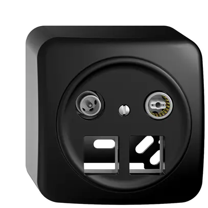 Prise multimédia 11dB AP Sdue, prise terminale/de passage, p.2×RJ45 Keystone, no 