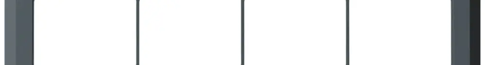 Telaio di copertura INC kallysto.line 1×4 antracite orizzontale 92×272mm 