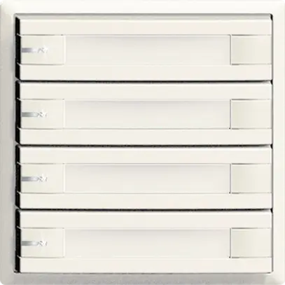 Poussoir ENC KNX 4× EDIZIOdue blanc RGB avec LED avec insert papier 