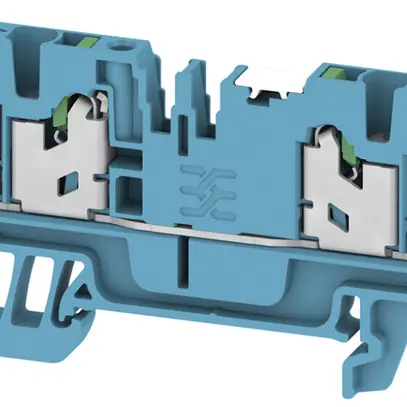 Durchgangs-Reihenklemme S4C 2.5 DL BL 2.5mm² 24A 800V SNAP IN 4×1 TH35 blau 