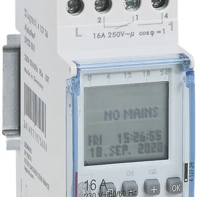 Timer AMD Legrand AlphaRex³ DY22, orologio annuale/settimanale, 2 canali 