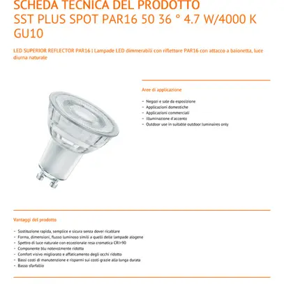Lampe réflecteur LED LEDVANCE SUPERIOR GU10 4.7W 350lm 4000K VAR clair 36° 