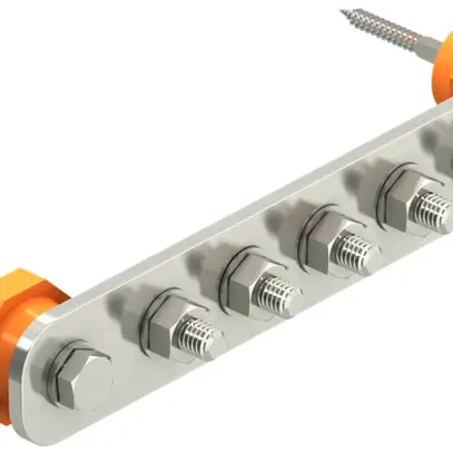 Barra compensazione di potenziale Bettermann 10×M10 VA1.4301 