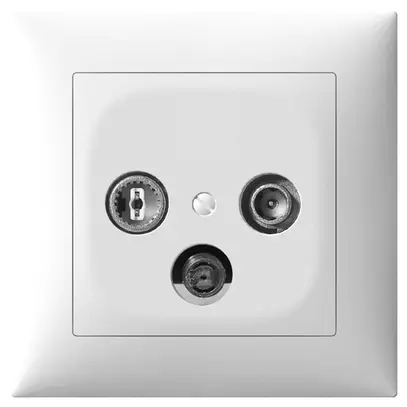 Prise d'antenne ENC SIDUS B TV-R-SAT blanc brillant 
