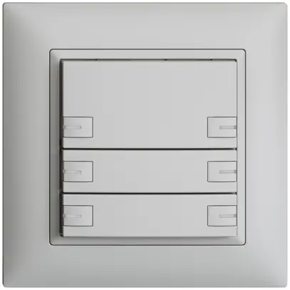 Pulsante INC KNX 6×EDIZIOdue grigio chiaro RGB con LED 