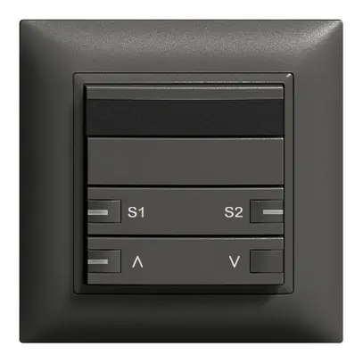 Poussoir ENC ZEP 1c/2t IR-moteur/scène EDIZIOdue noir 