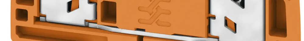 Durchgangs-Reihenklemme S2C 2.5 OR 2.5mm² 24A 800V SNAP IN 2×1 TH35 orange 