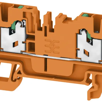 Durchgangs-Reihenklemme S2C 2.5 OR 2.5mm² 24A 800V SNAP IN 2×1 TH35 orange 