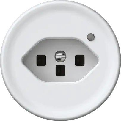 Presa origin 1×tipo 23 lum.verde 16A 230V 60×60mm bianco 