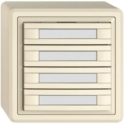Poussoir KNX RGB AP EDIZIO.liv SNAPFIX® capteur temp.s.LED étiqu.8× comm.1T cr 