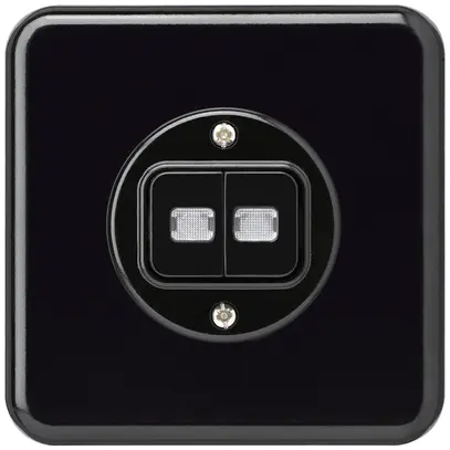Kit front. INC basico nero con 2 lenti bottone doppio86×86mm 