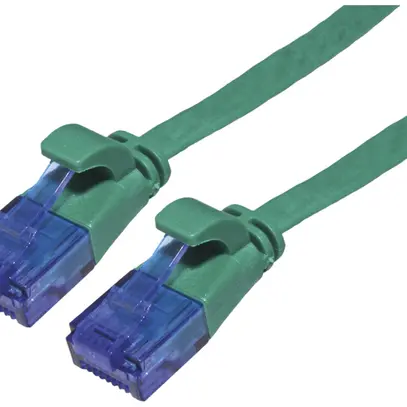 Câble patch RJ45 VALUE cat.6A U/UTP AWG32 PVC plat vert 0.5m 