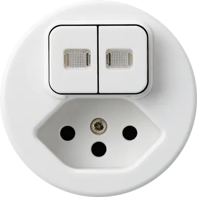 Inserto per combinazione luminosa 1/3+3/1L+tipo 13 bianco basico 2 lenti 