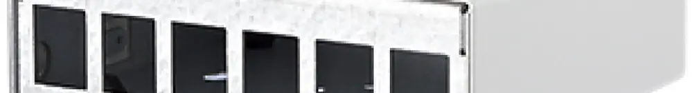 Boîtier AP Dätwyler Keystone 6 ports, en métal blanc 