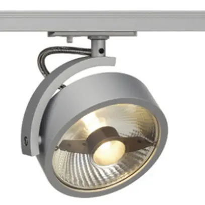 Projecteur SLV KALU TRACK, GU10 75W avec adaptateur 1-phase IP20 gris argenté 