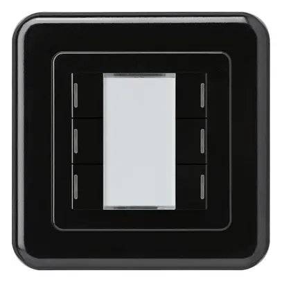 Pulsante INC Hager basico C KNX sestuplo LED nero 
