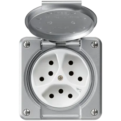 Prise ENC robusto 3×type 13/1 aluminium pour combinaison 